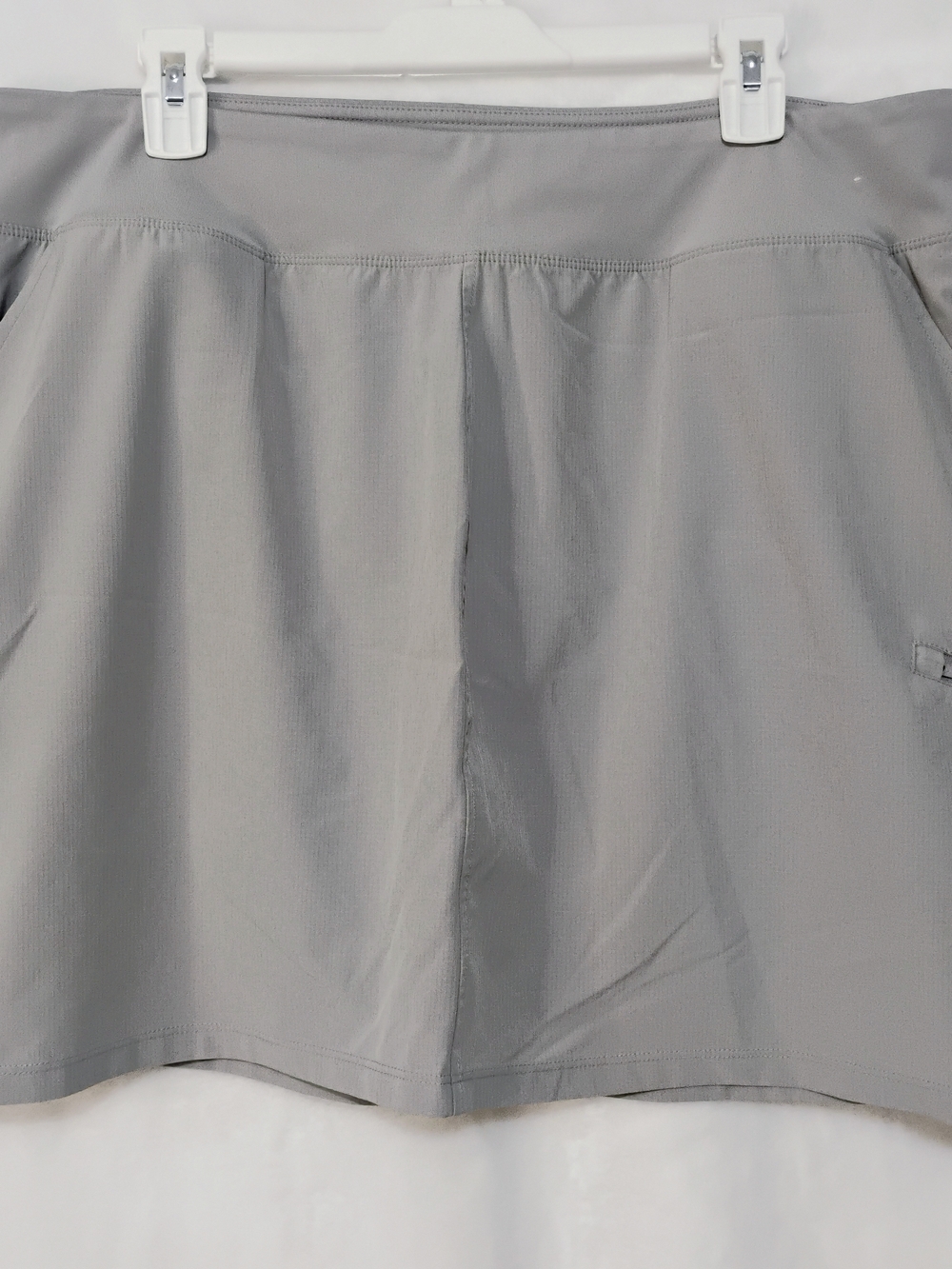 Orvis Womens XL Gray Athletic Skort Skirt Zip Pocket Cargo Athlesuire Pull On Q